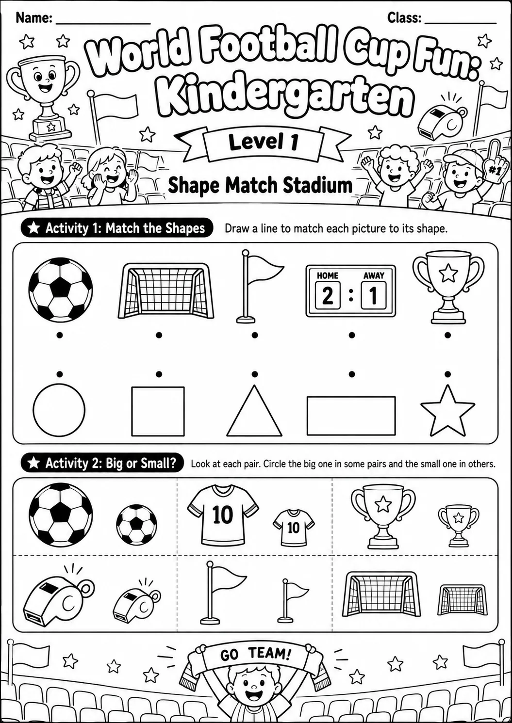 World Football Cup Counting Worksheet Pack page 2 preview