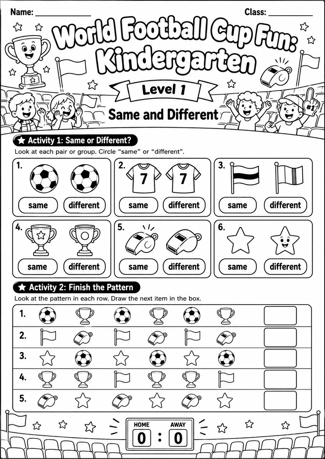 World Football Cup Counting Worksheet Pack page 3 preview