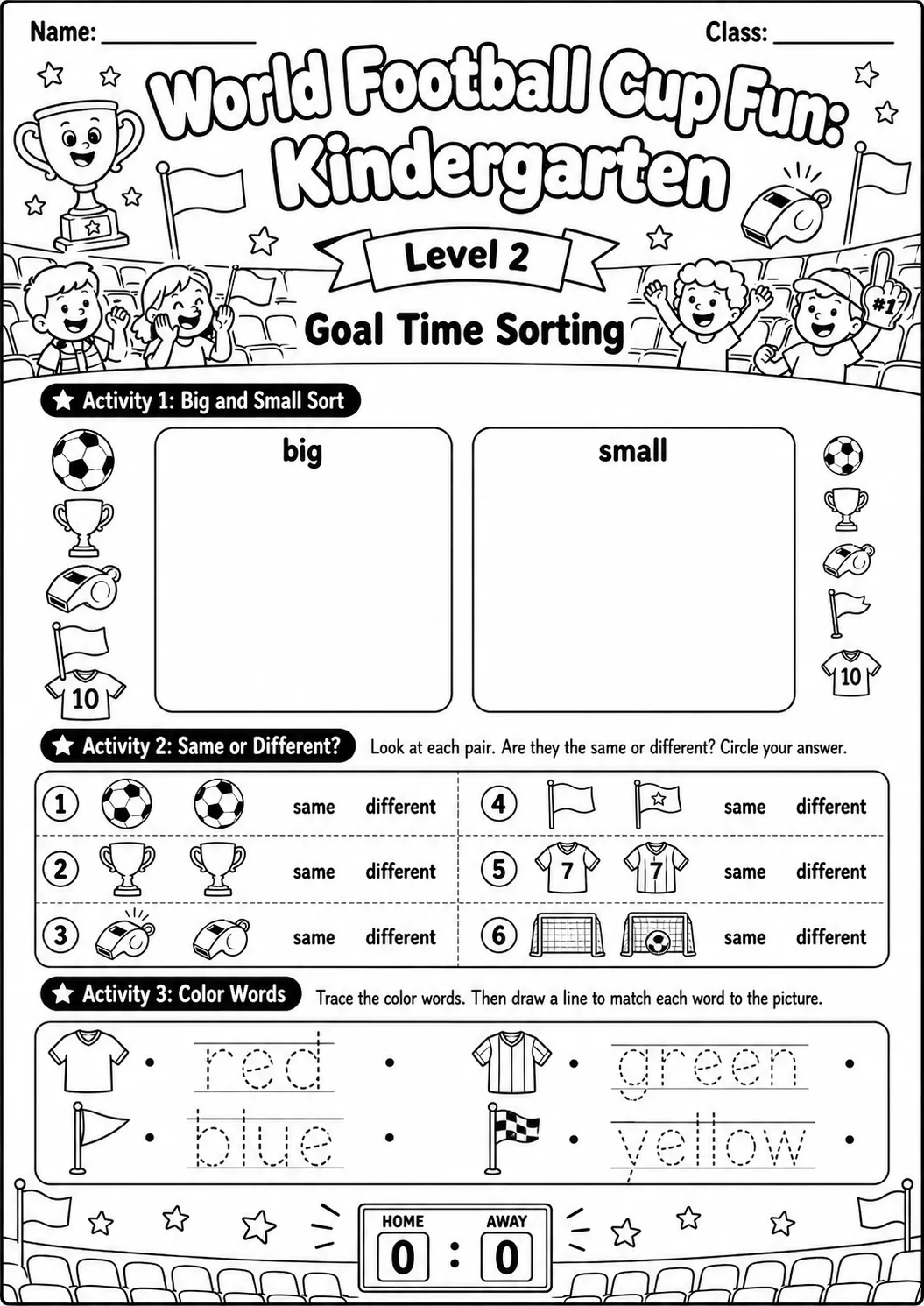 World Football Cup Counting Worksheet Pack page 5 preview