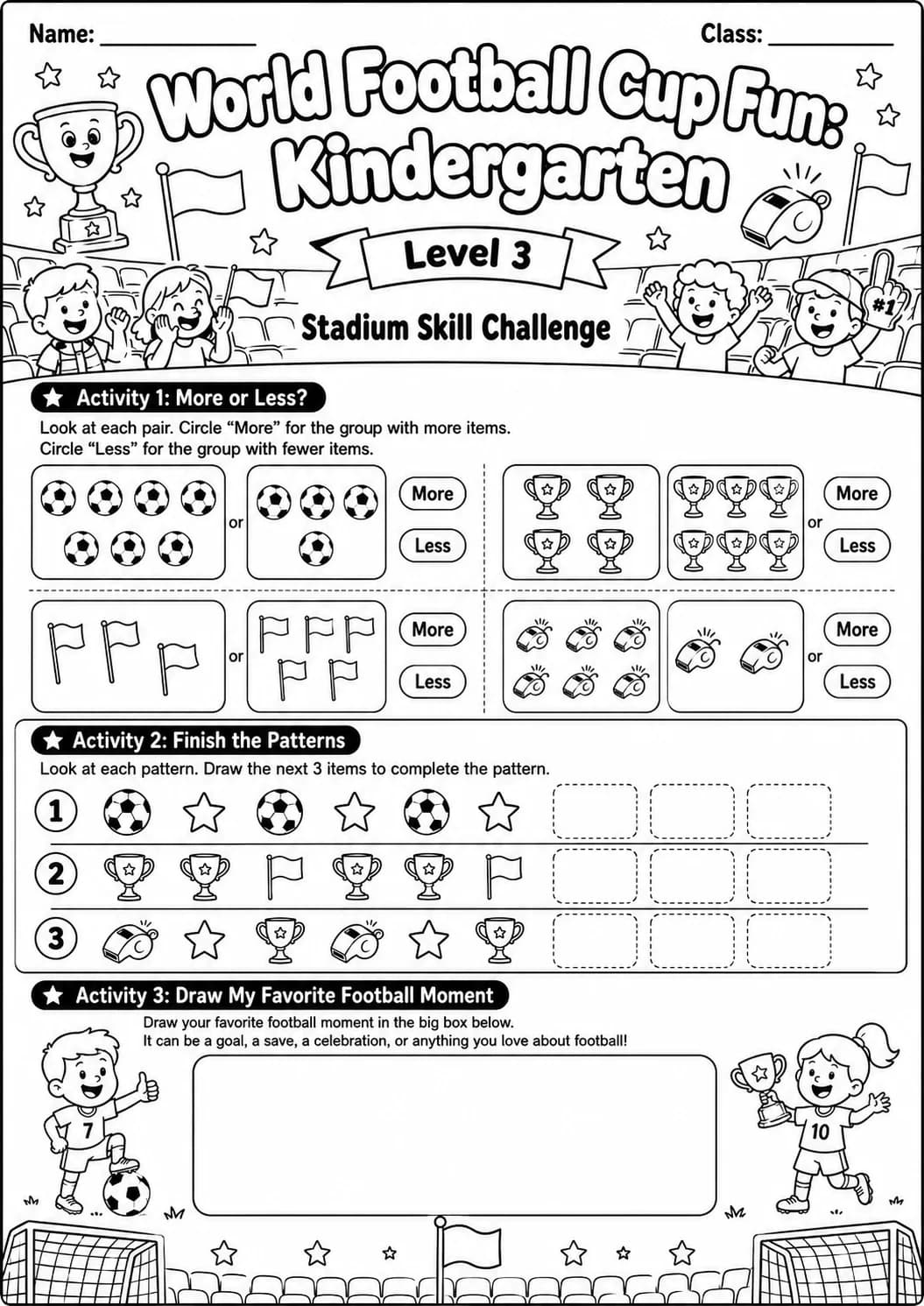 World Football Cup Counting Worksheet Pack page 7 preview