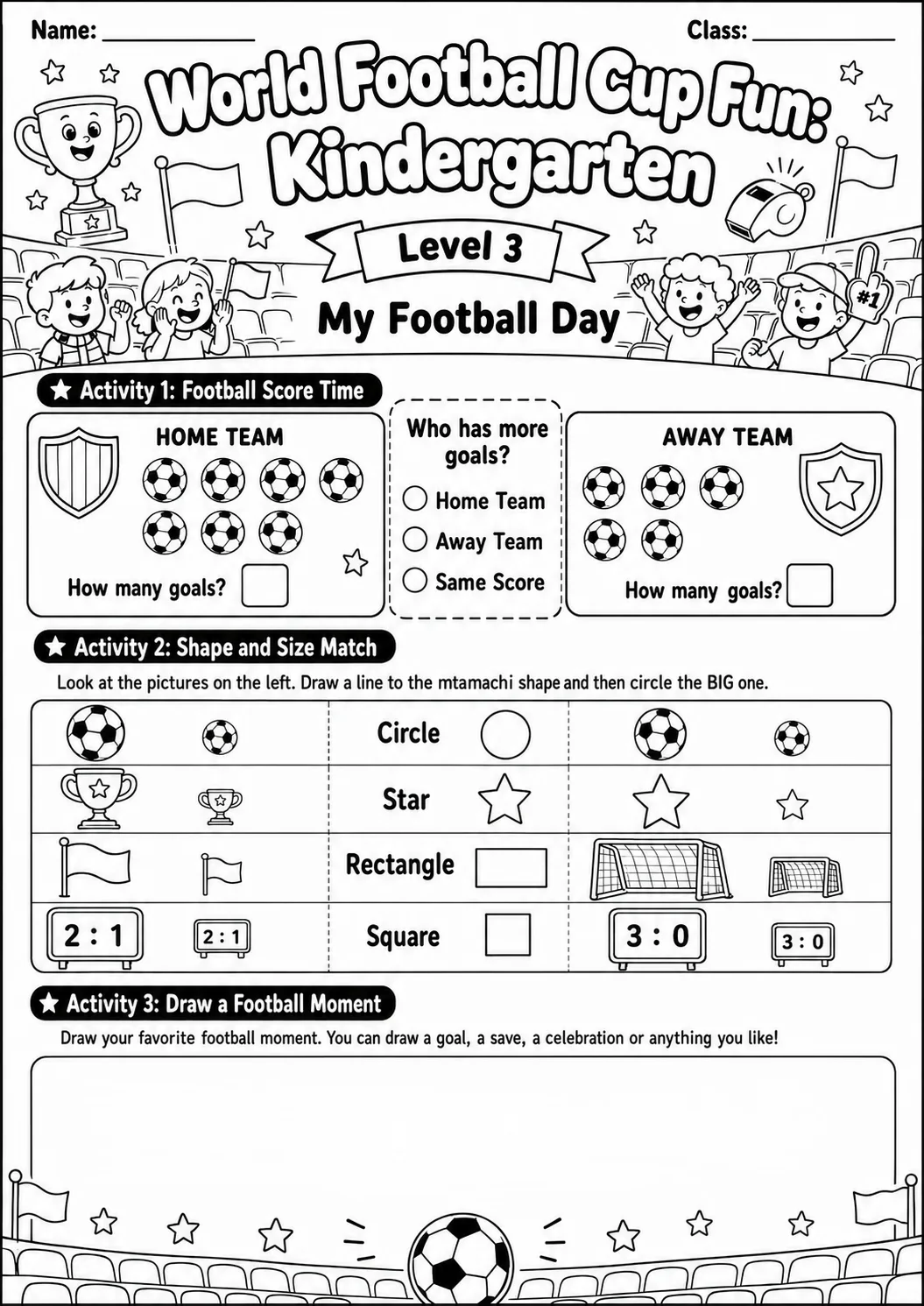 World Football Cup Counting Worksheet Pack page 10 preview