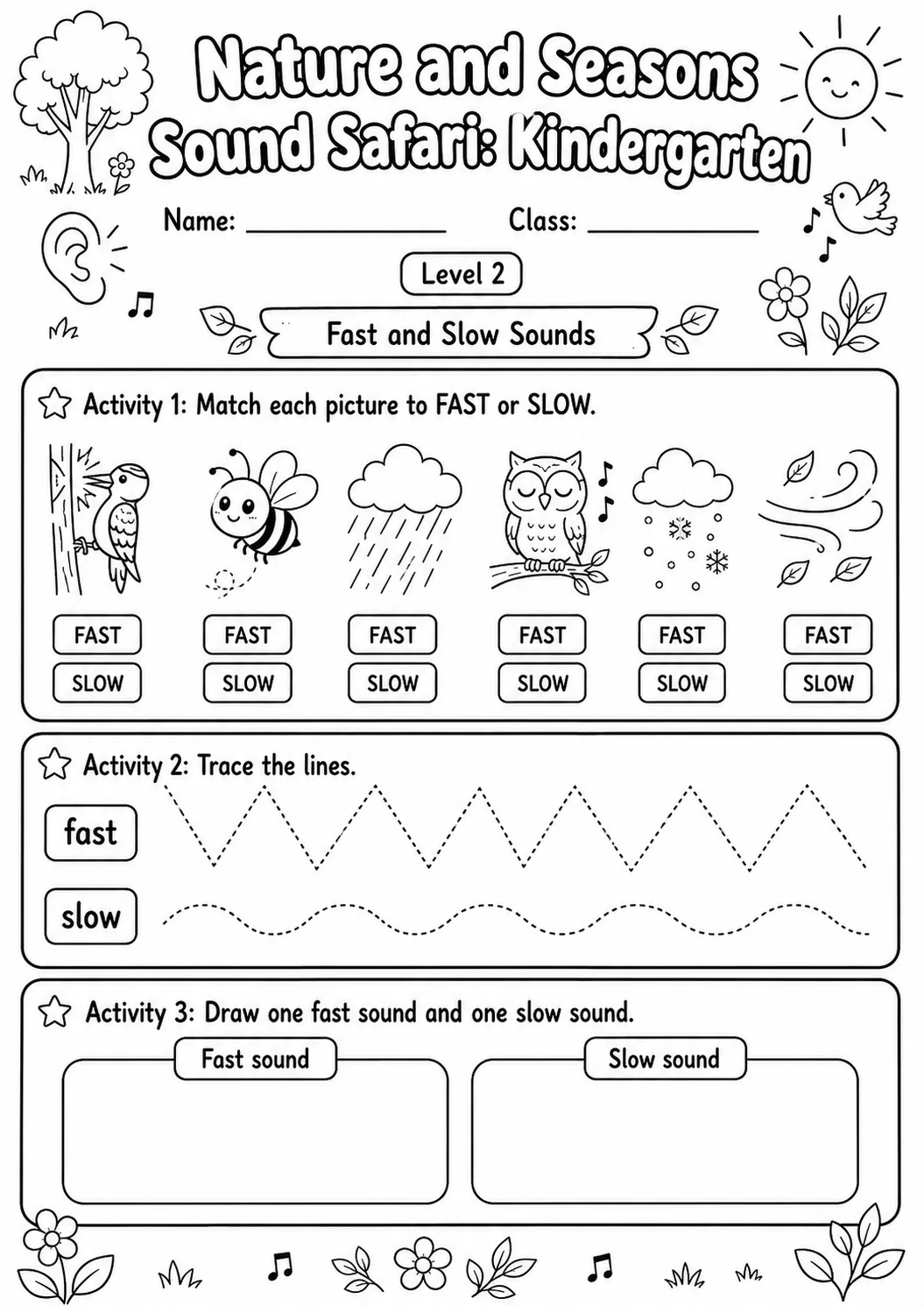 Sound Safari Worksheet Pack page 5 preview