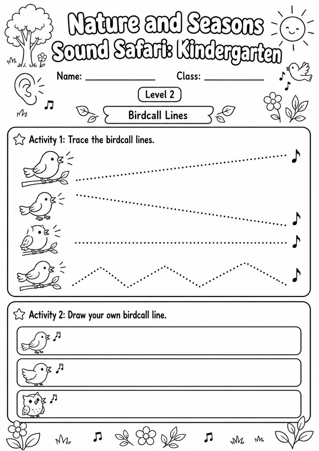 Sound Safari Worksheet Pack page 6 preview
