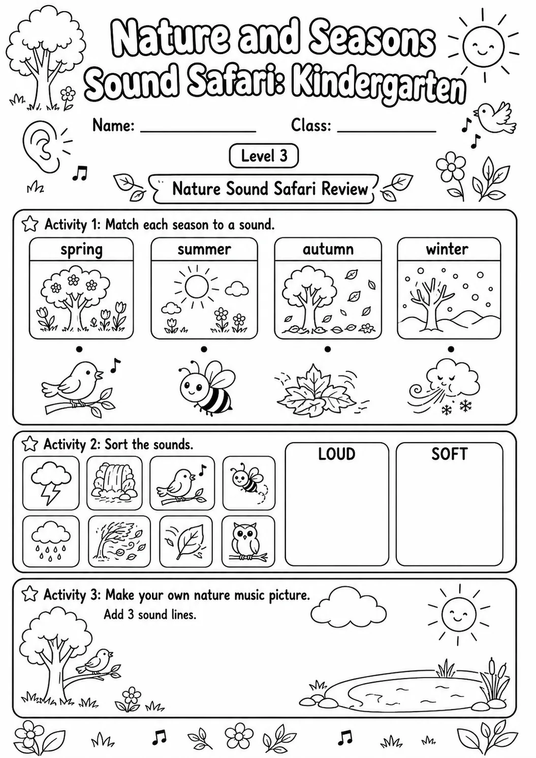 Sound Safari Worksheet Pack page 10 preview