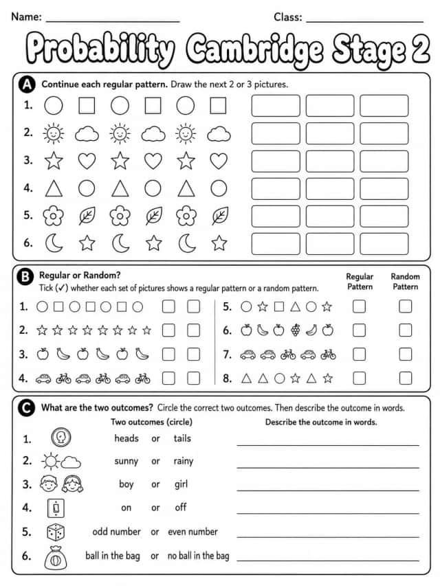 Probability Cambridge Stage 2