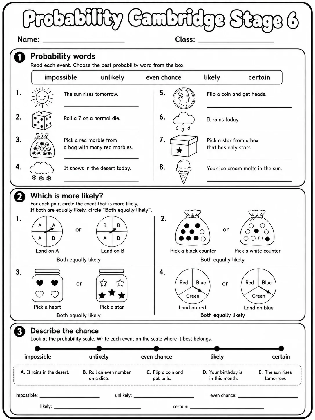 Probability Cambridge Stage 6