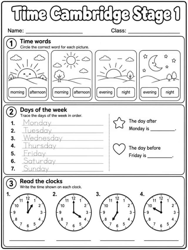 Time Cambridge Stage 1