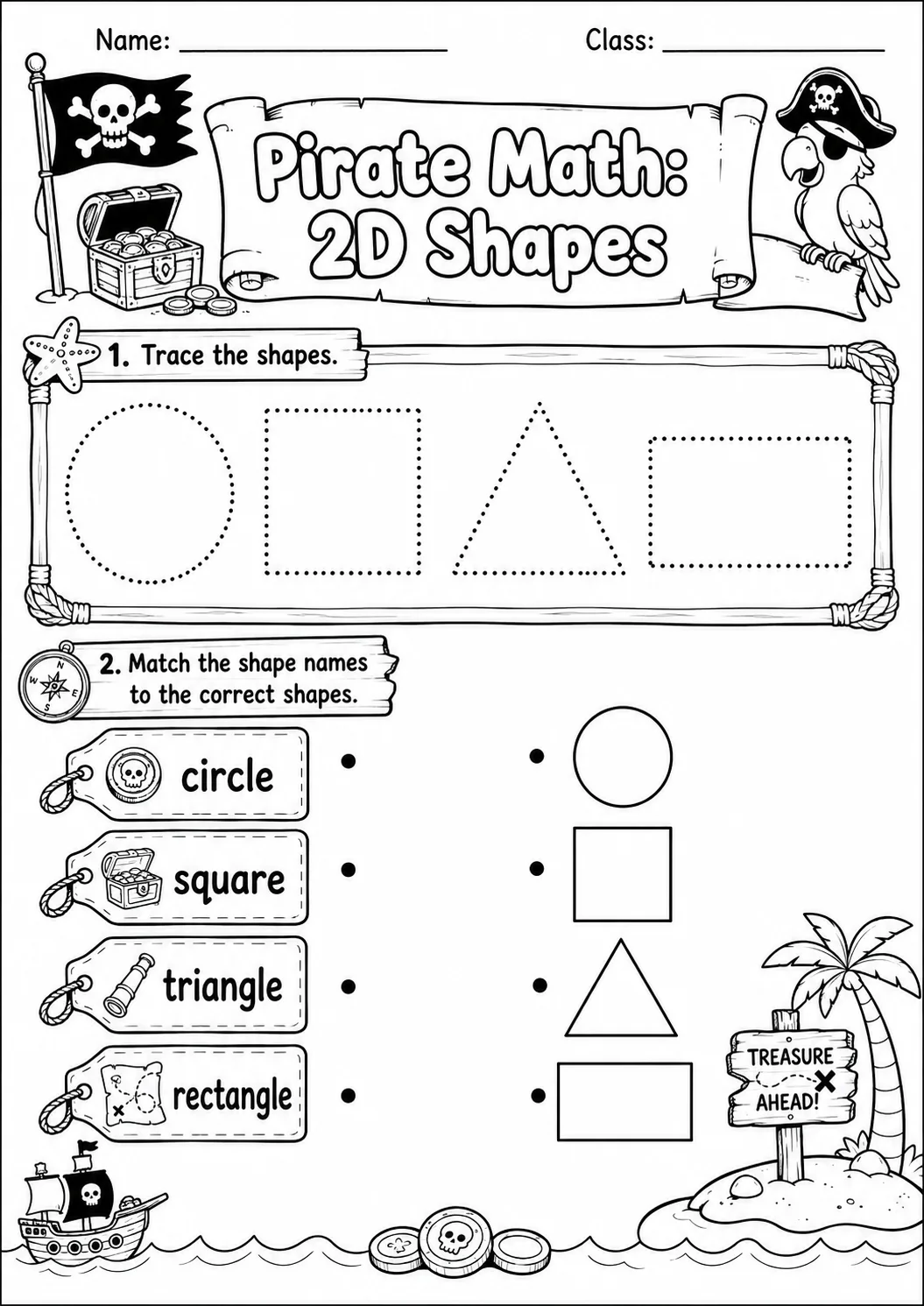 Pirate Math: Money Worksheet Pack printable Pirate Math worksheet preview from KiwiBee