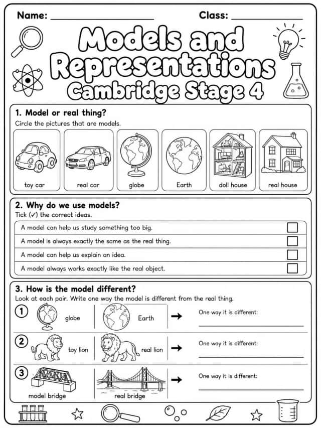Models and Representations Cambridge Stage 4
