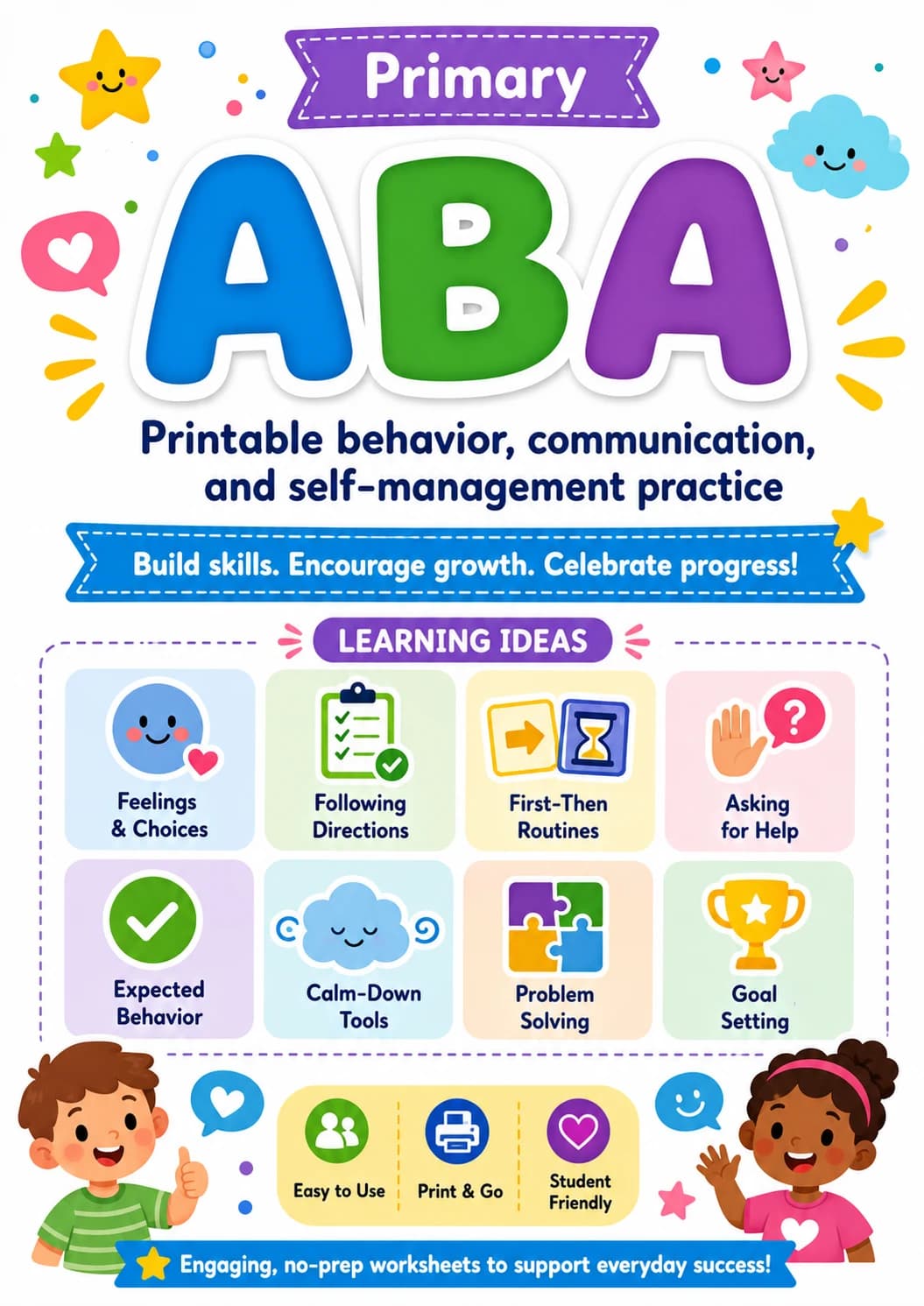 ABA Worksheet Pack printable cover
