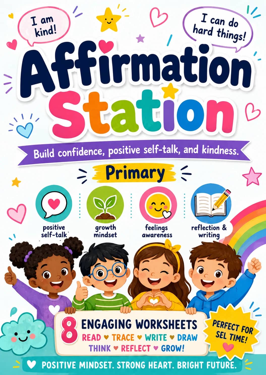 Affirmation Station Worksheet Pack printable cover