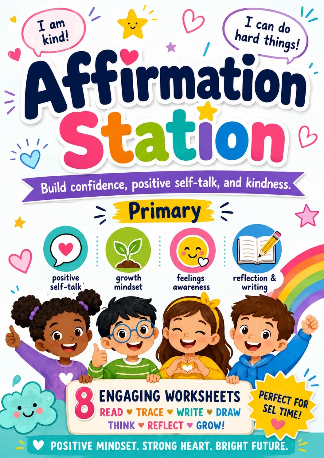 Affirmation Station Worksheet Pack printable cover