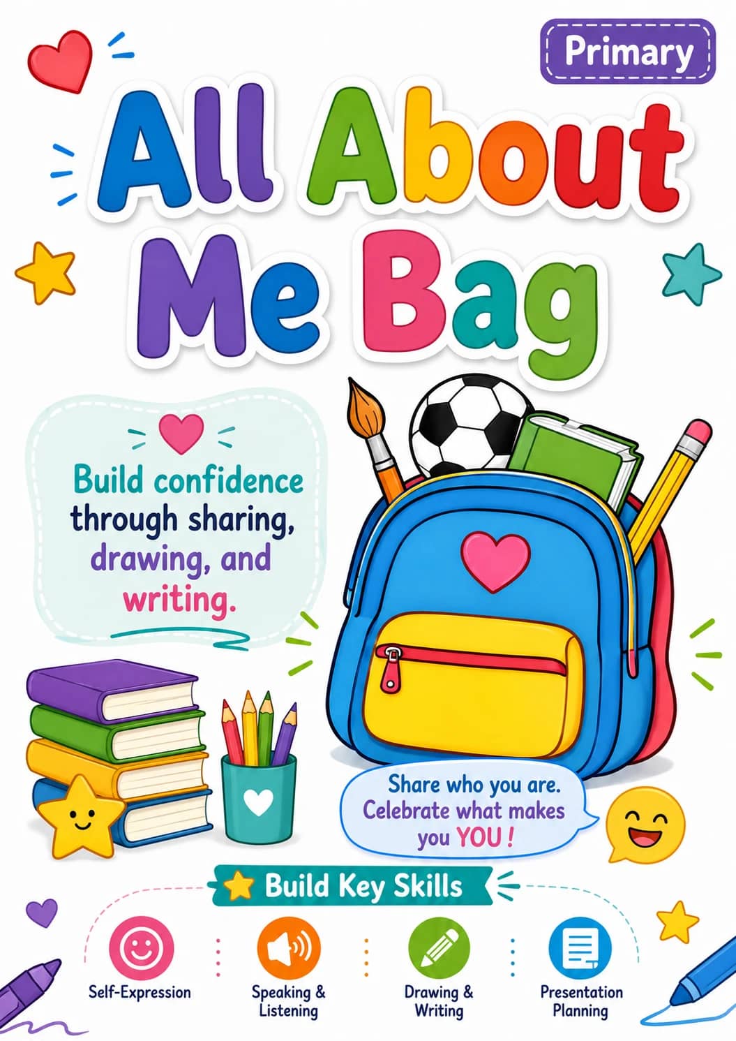 All About Me Bag Worksheet Pack printable cover