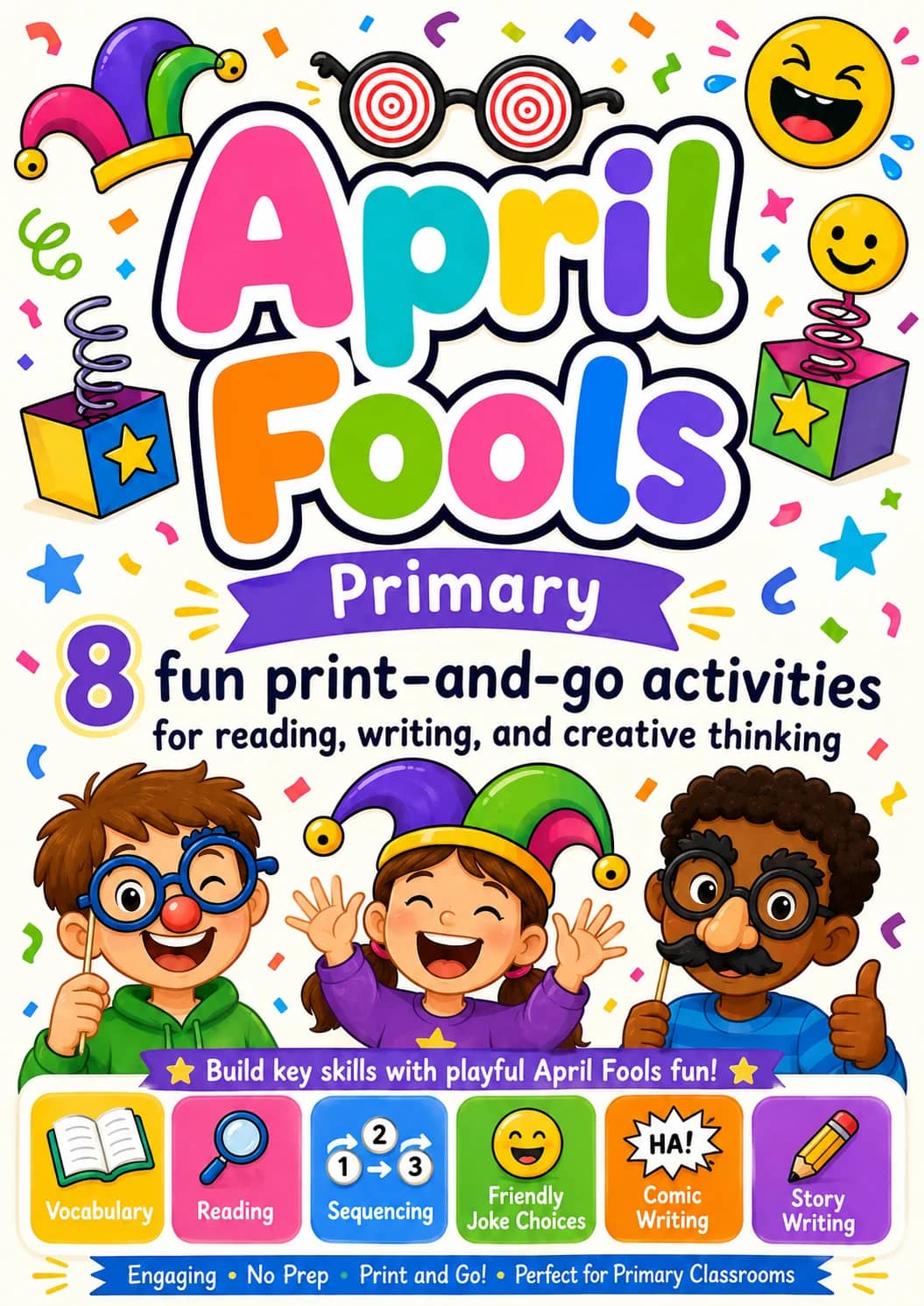 April Fools Worksheet Pack printable cover