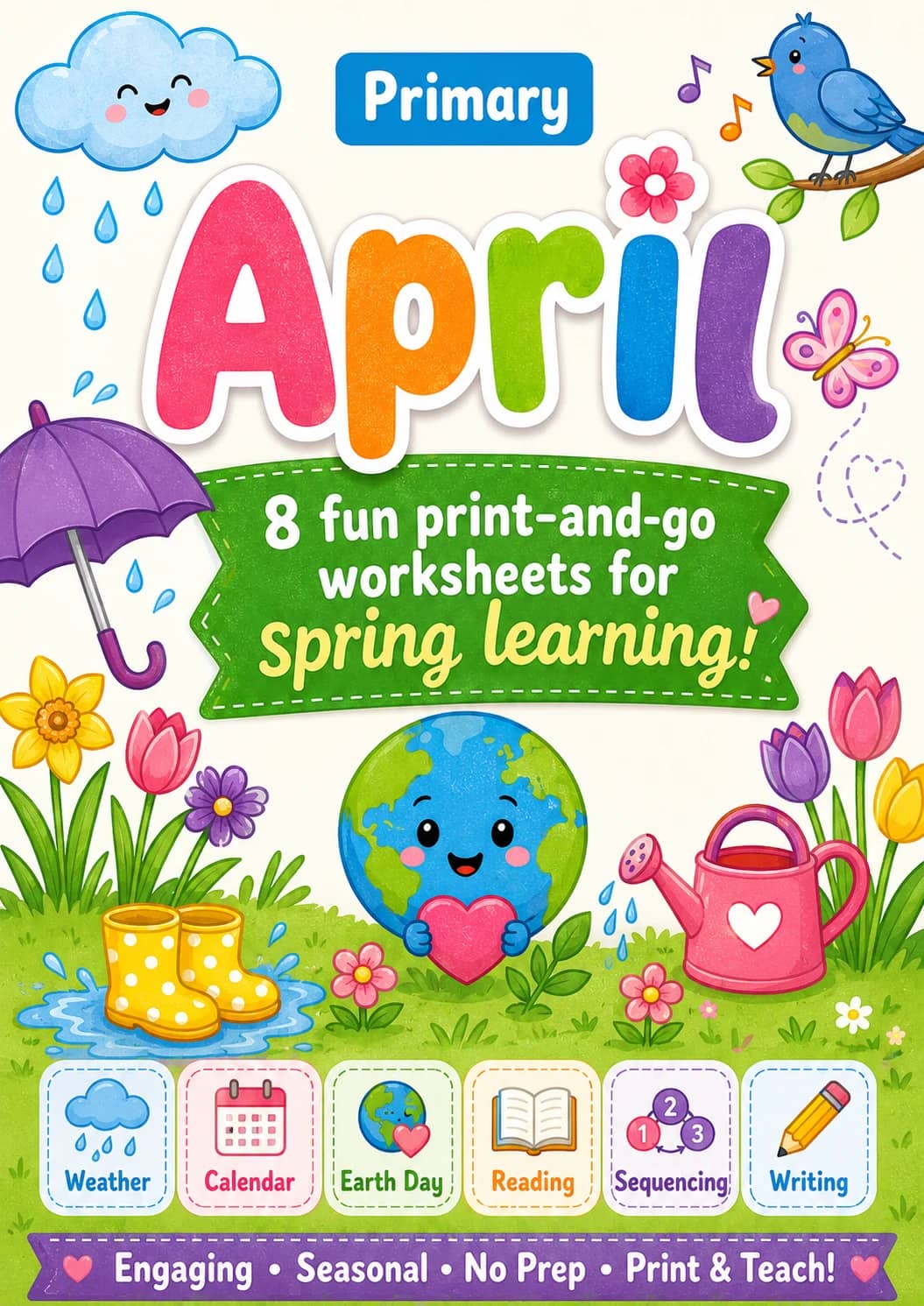 April Worksheet Pack printable cover