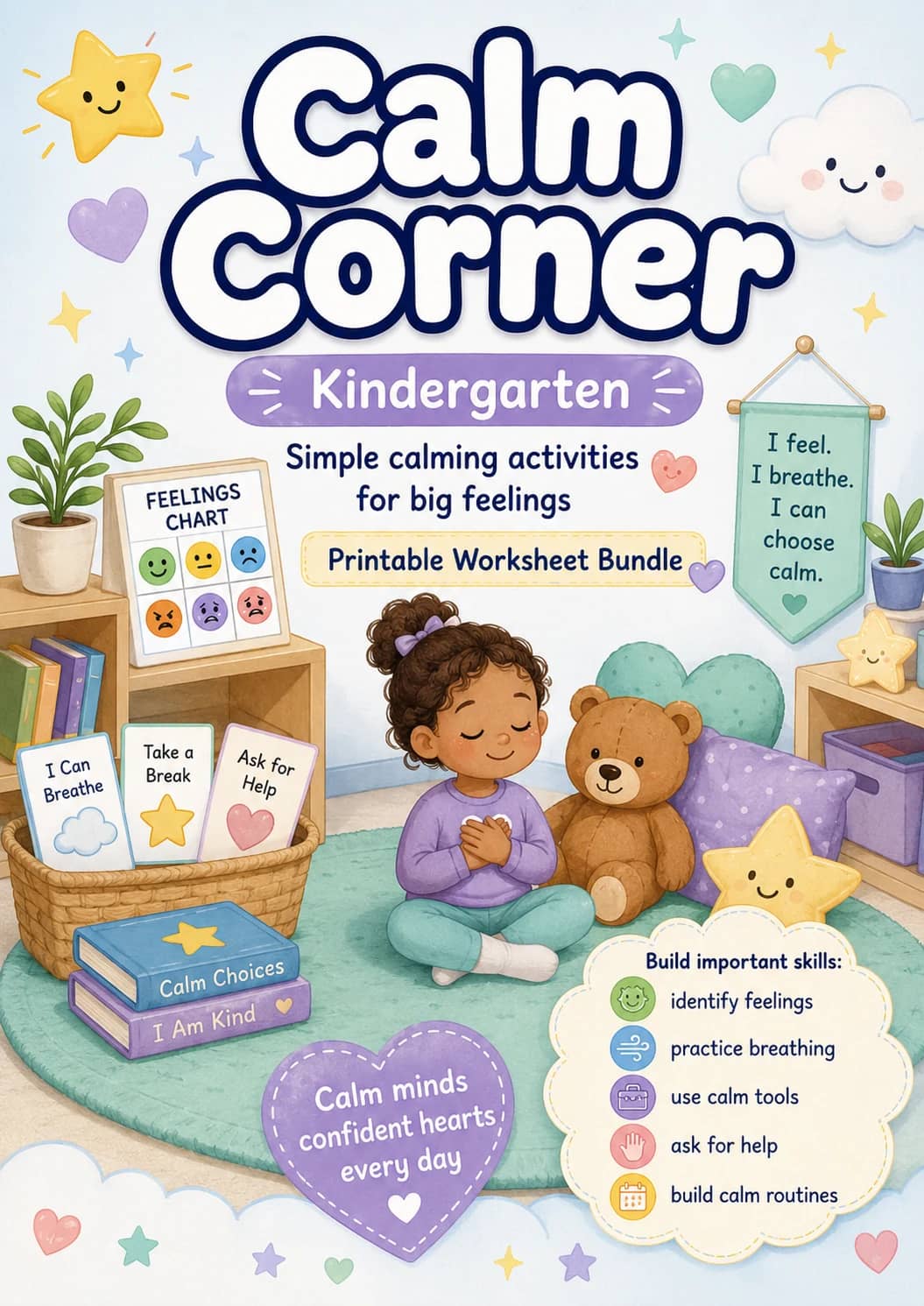 Calm Corner Worksheet Pack printable cover