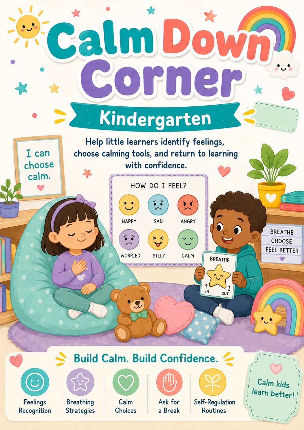 Calm Down Corner Worksheet Pack printable cover