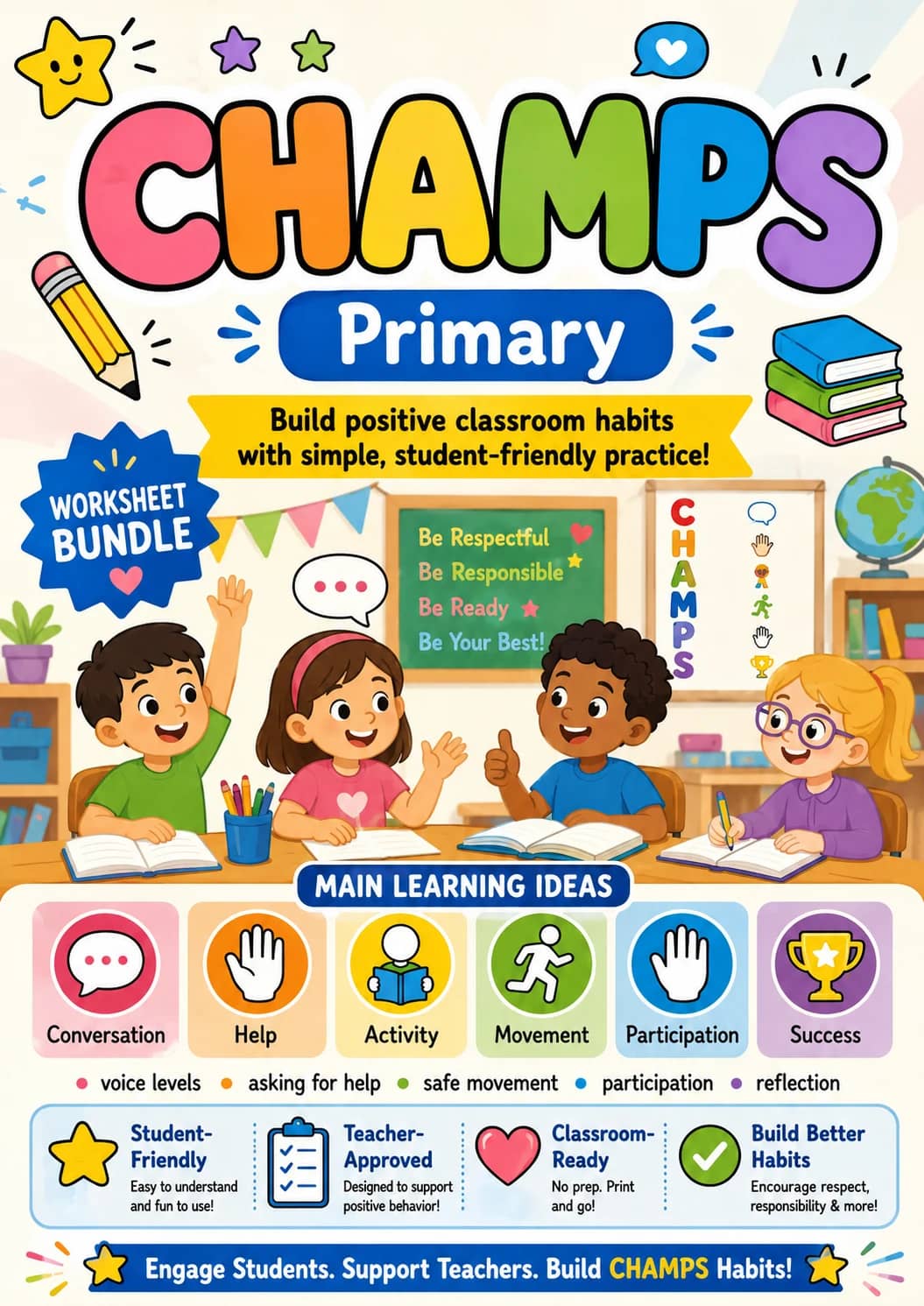 CHAMPS Worksheet Pack printable cover