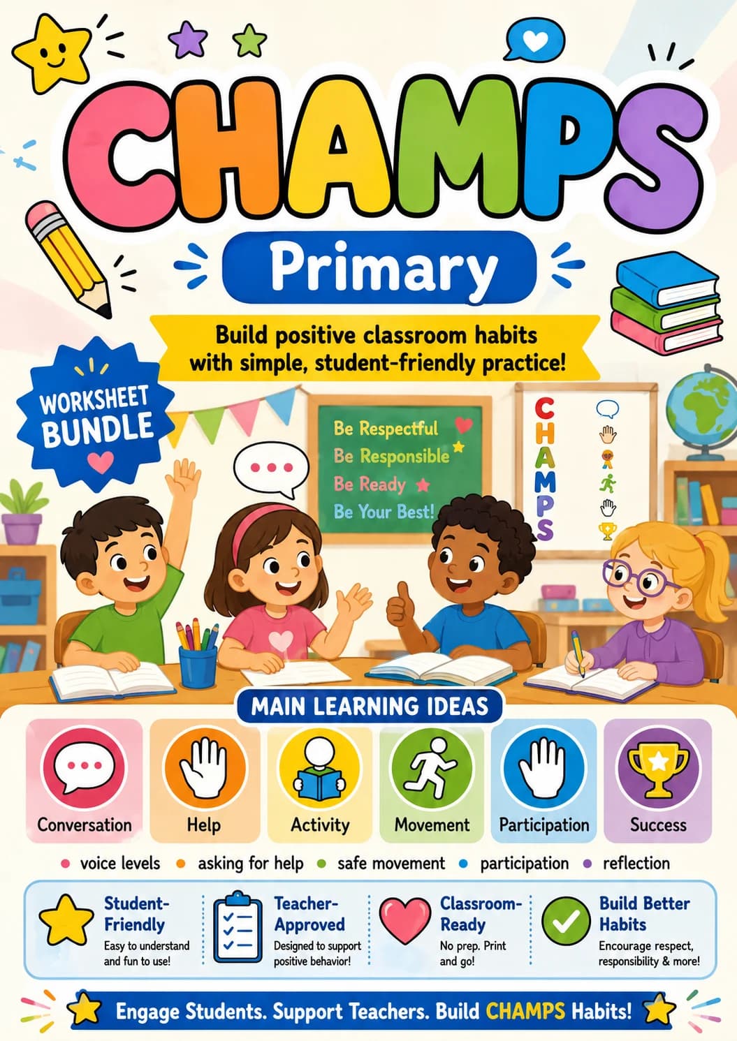 CHAMPS Worksheet Pack printable cover