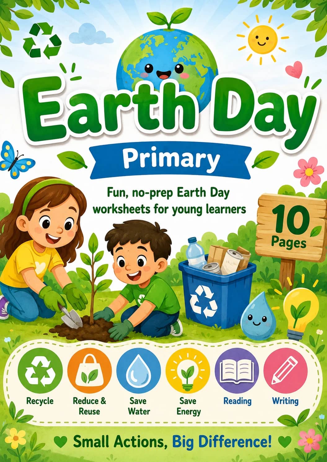 Earth Day Worksheet Pack printable cover