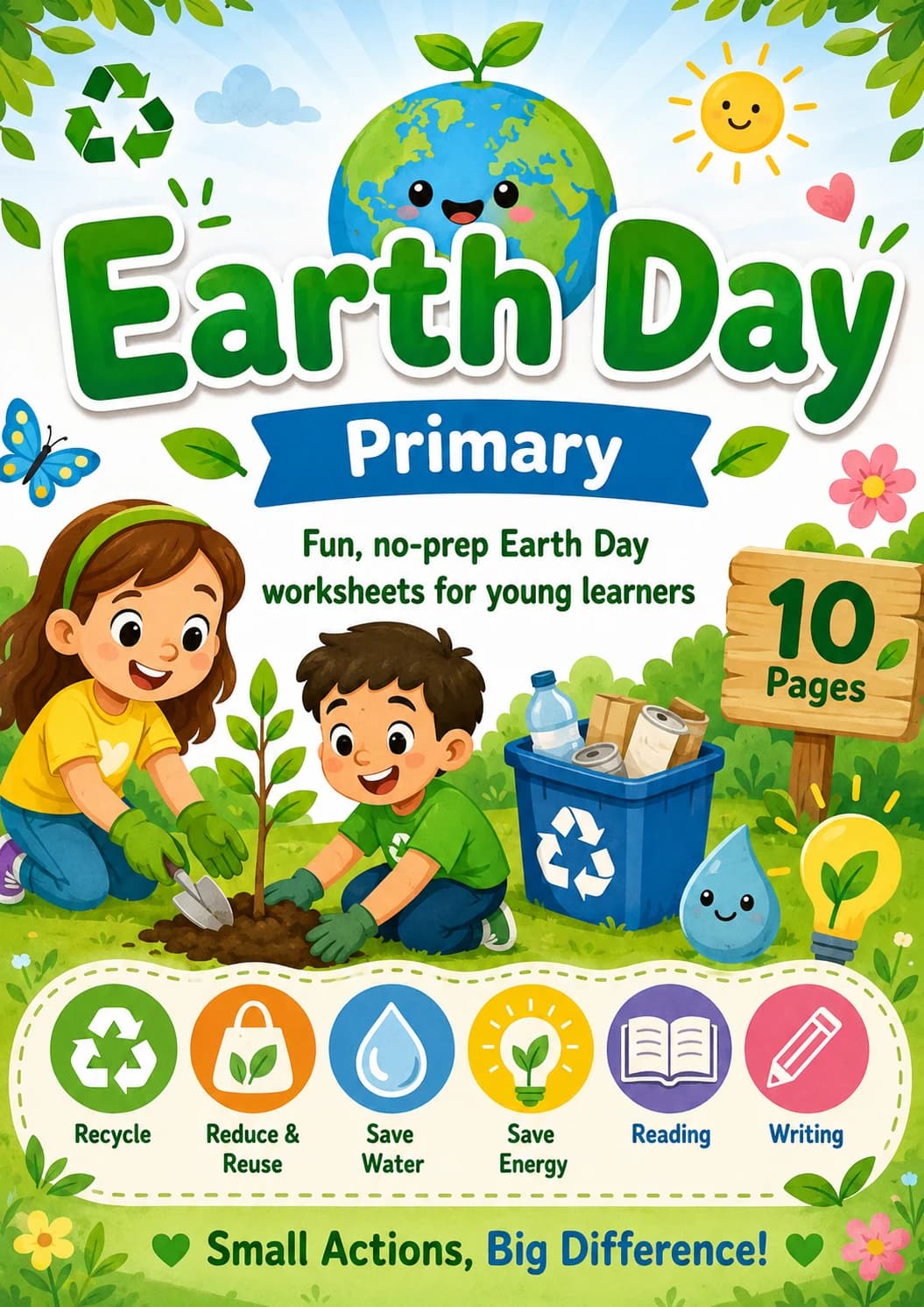 Earth Day Worksheet Pack printable cover