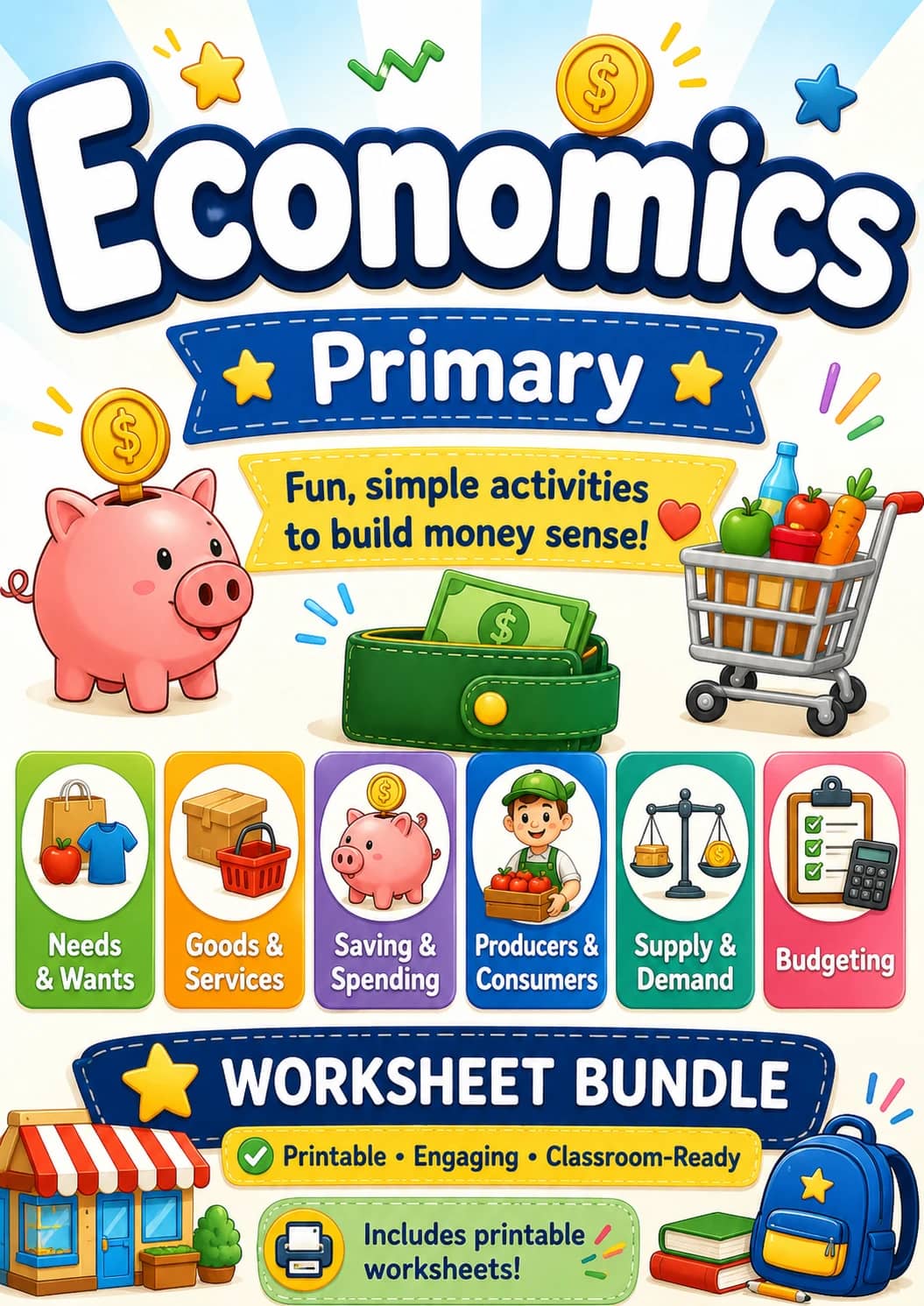 Economics Worksheet Pack printable cover