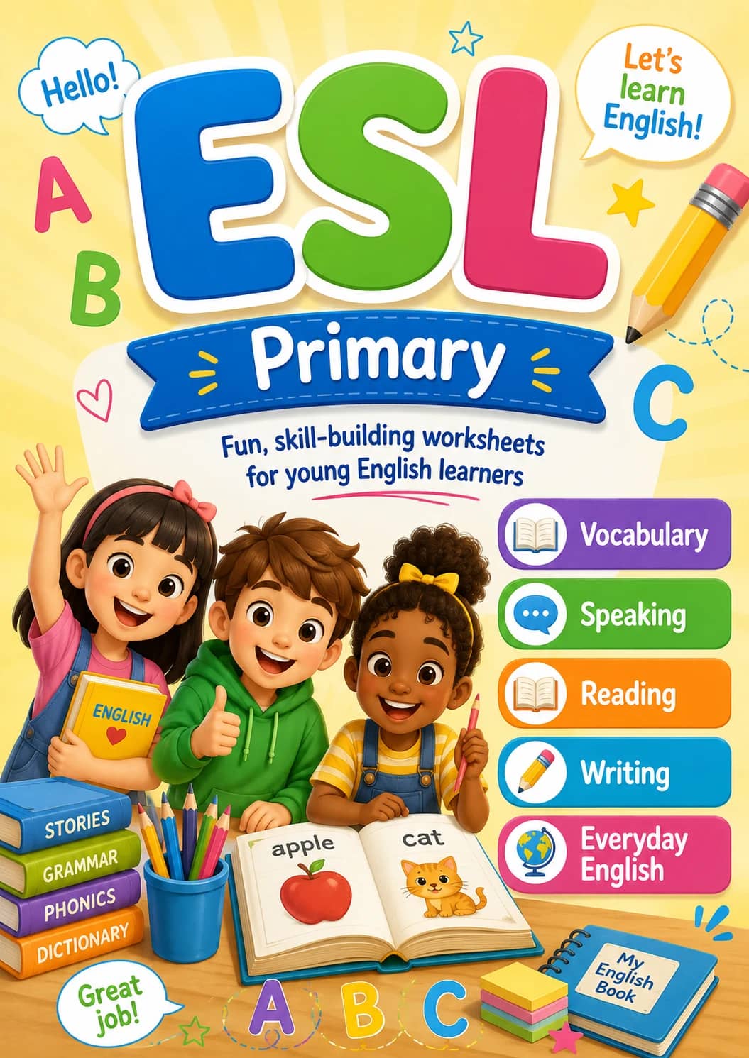 ESL Worksheet Pack printable cover