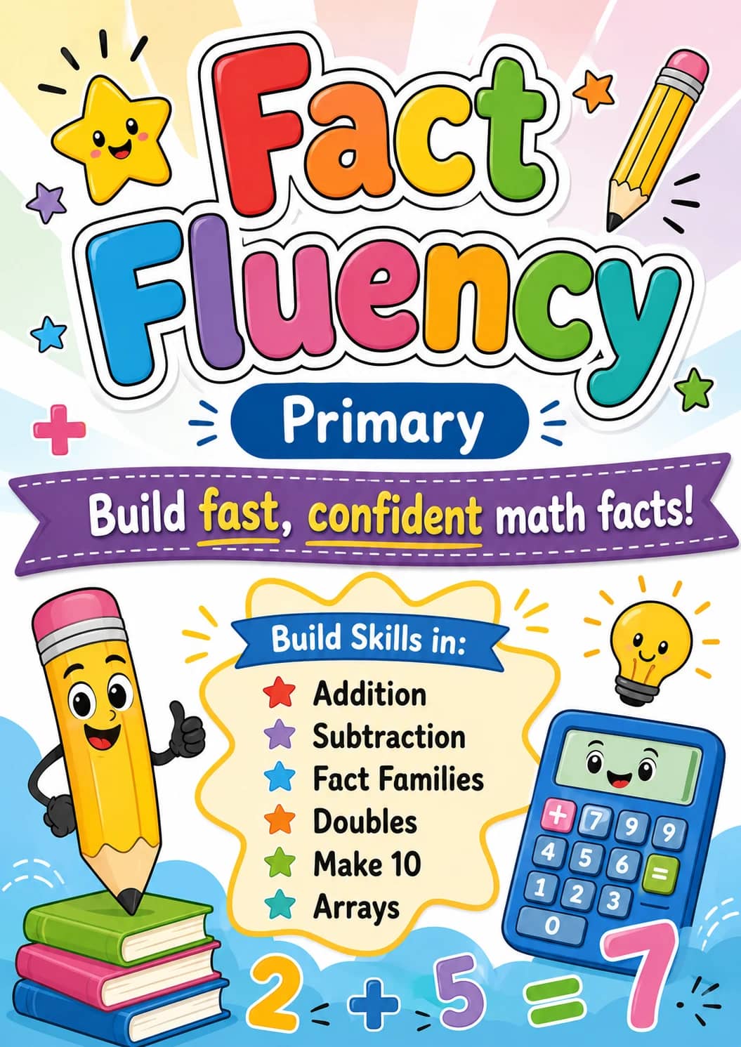 Fact Fluency Worksheet Pack printable cover