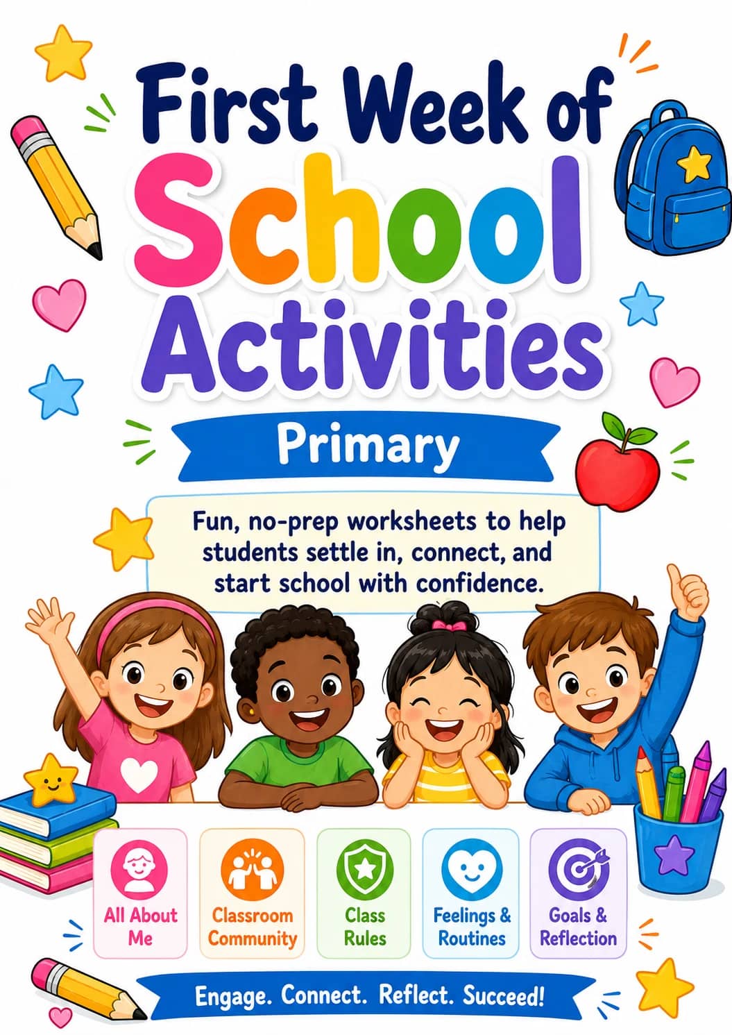 First Week of School Activities Worksheet Pack printable cover