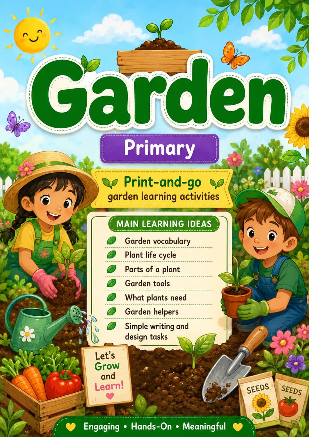 Garden Worksheet Pack printable cover