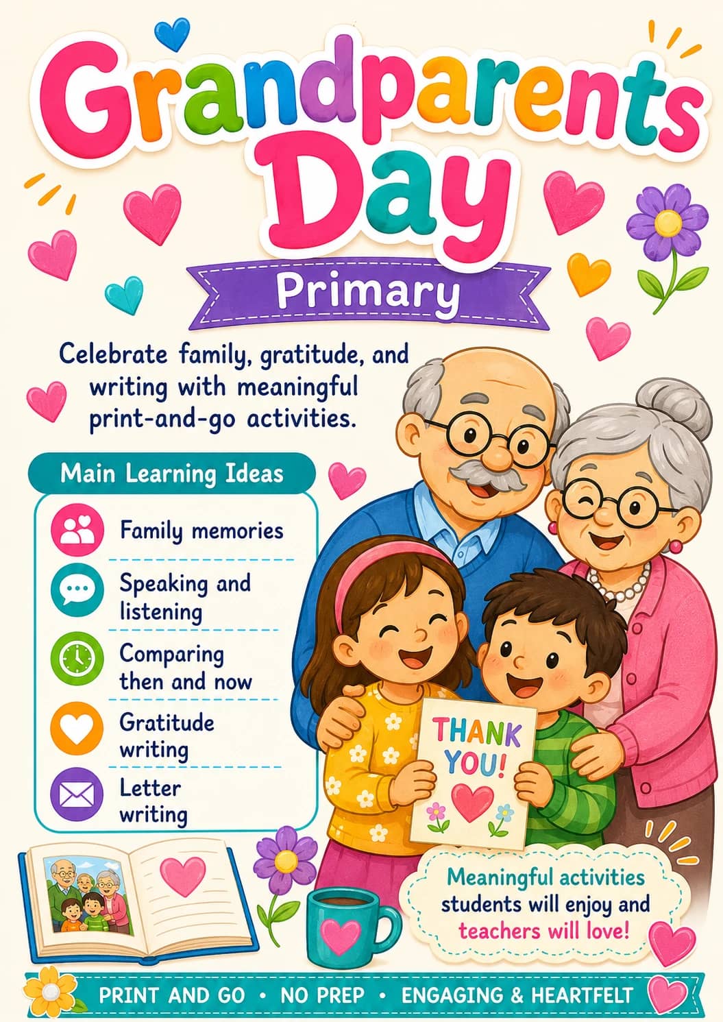 Grandparents Day Worksheet Pack printable cover