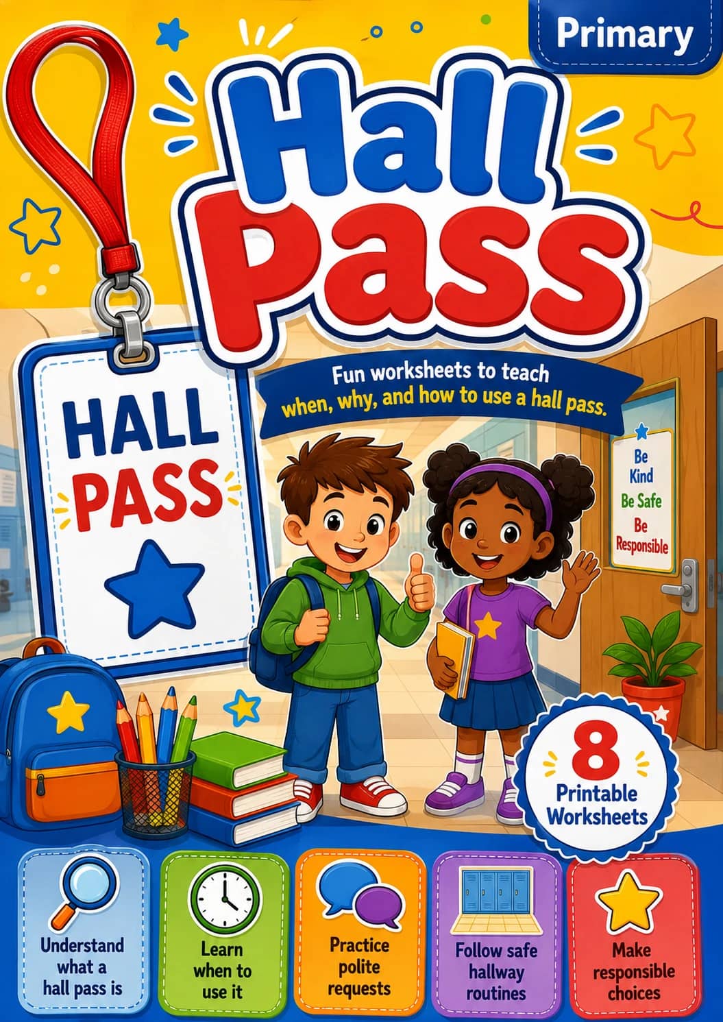 Hall Pass Worksheet Pack printable cover