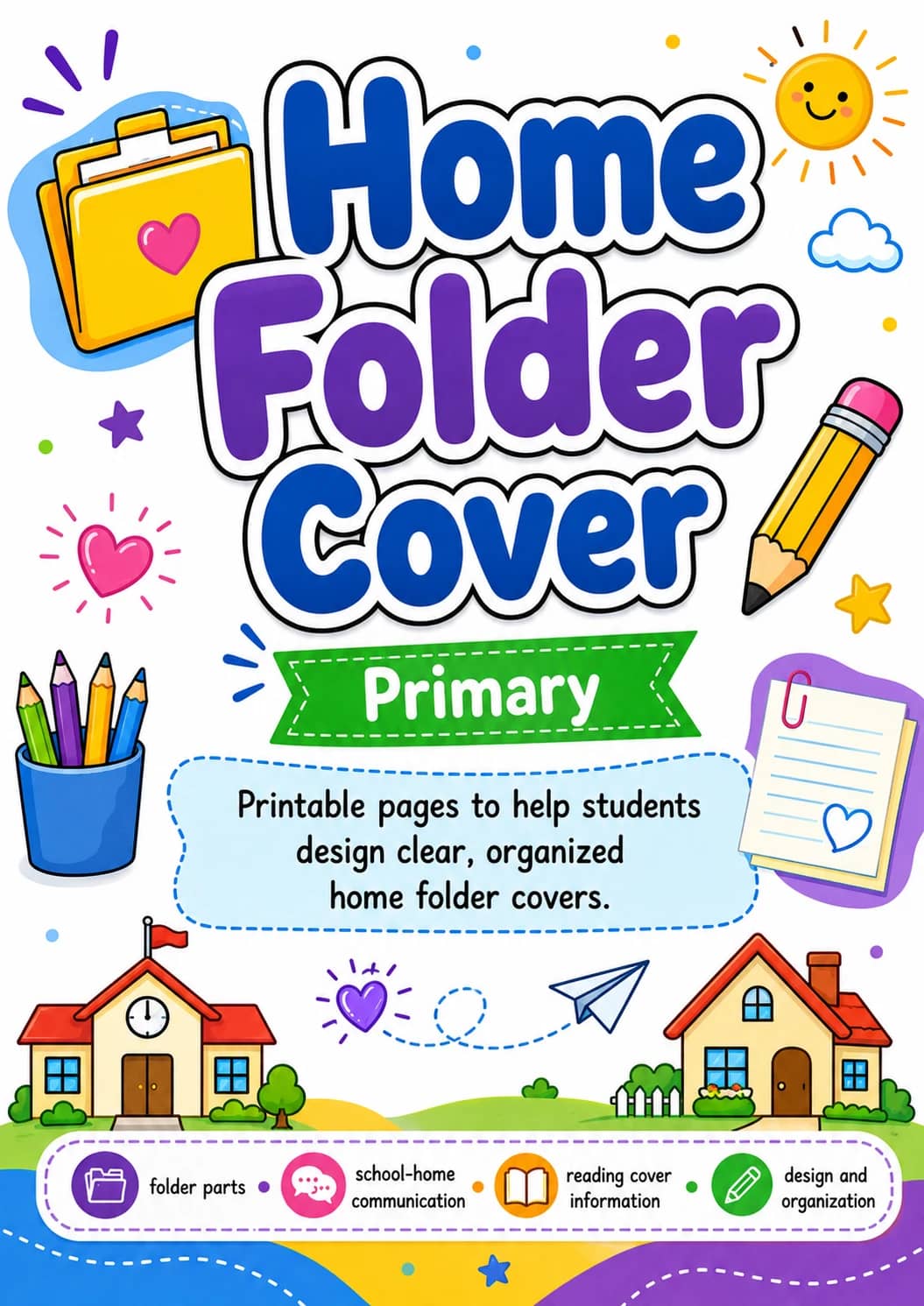 Home Folder Cover Worksheet Pack printable cover