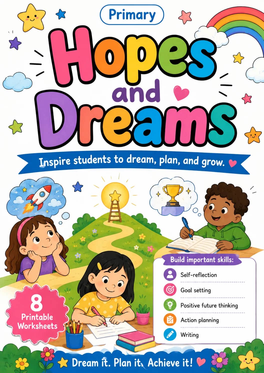 Hopes and Dreams Worksheet Pack printable cover