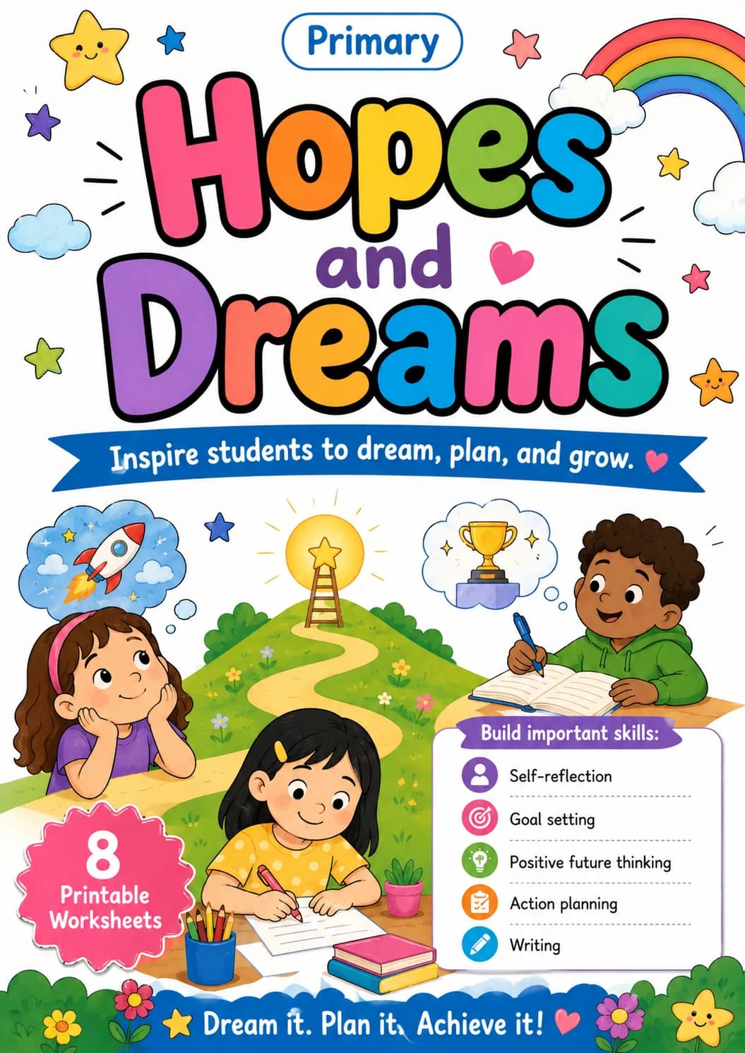 Hopes and Dreams Worksheet Pack printable cover
