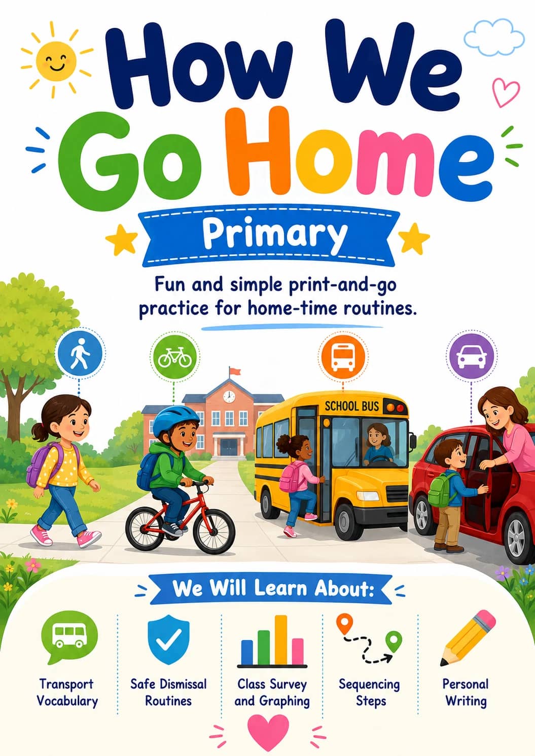 How We Go Home Worksheet Pack printable cover