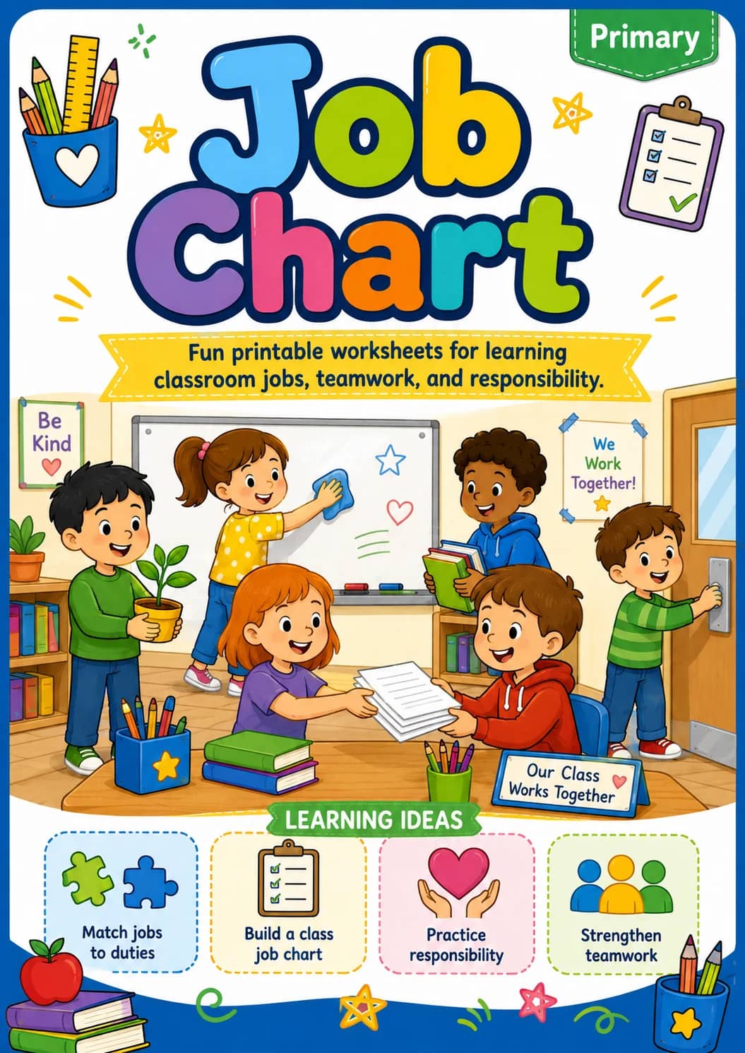 Job Chart Worksheet Pack printable cover