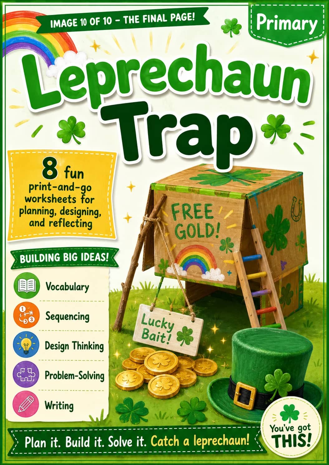 Leprechaun Trap Worksheet Pack printable cover