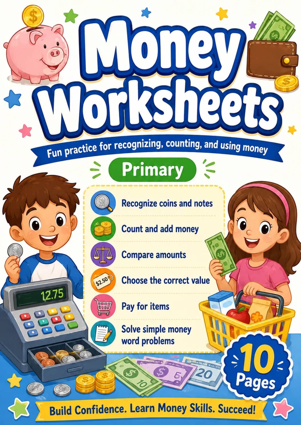 Money Worksheets Worksheet Pack printable cover