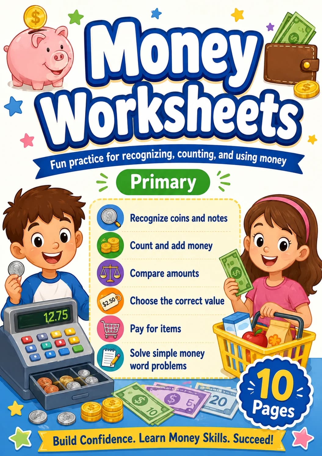 Money Worksheets Worksheet Pack printable cover
