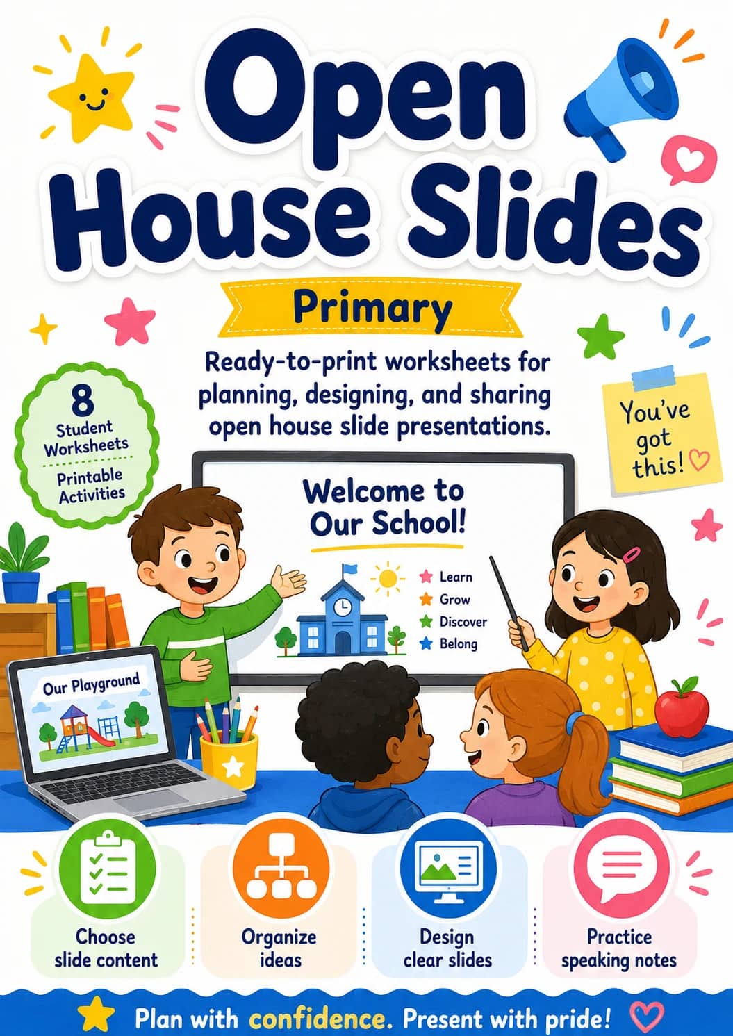 Open House Slides Worksheet Pack printable cover