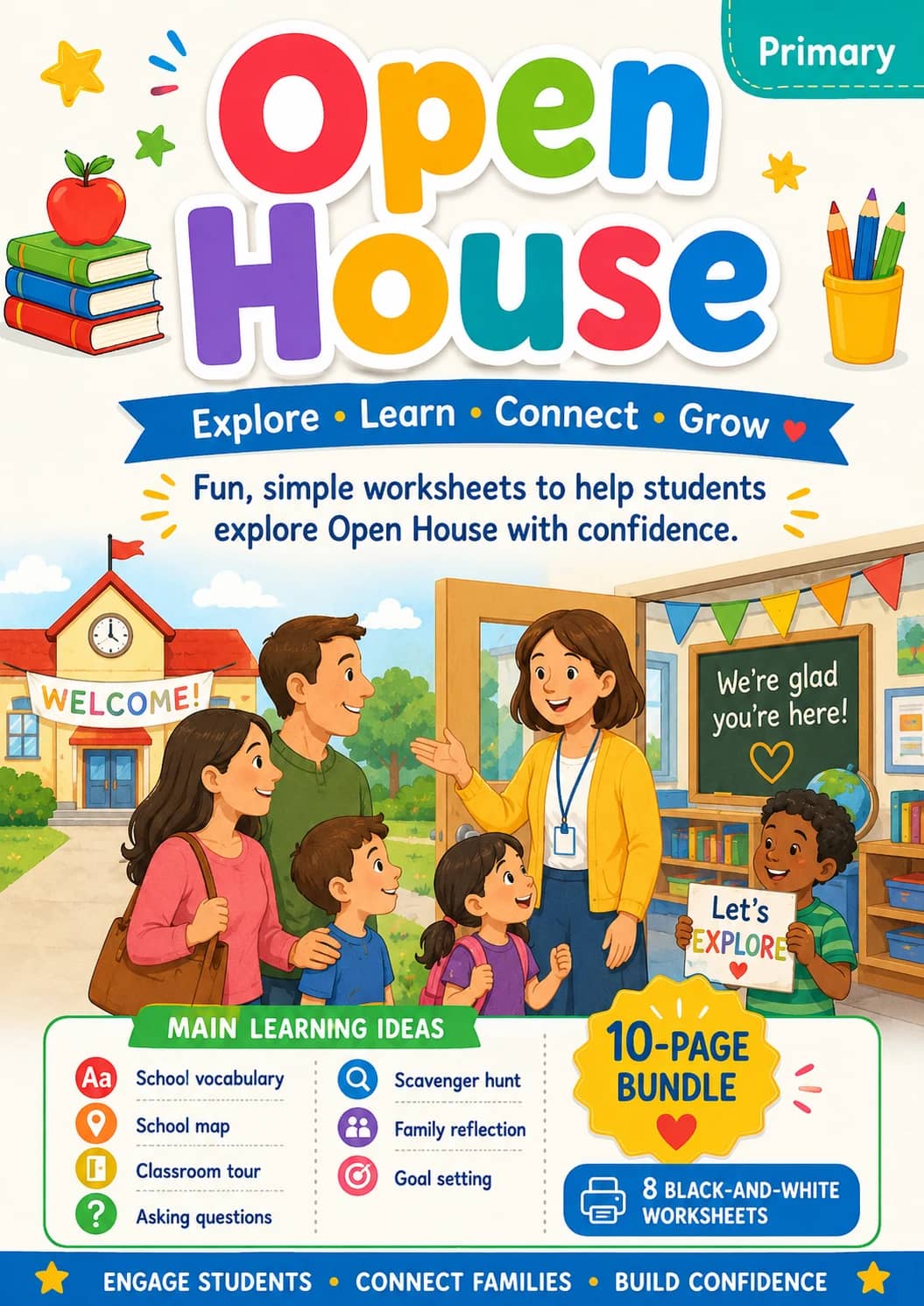 Open House Worksheet Pack printable cover