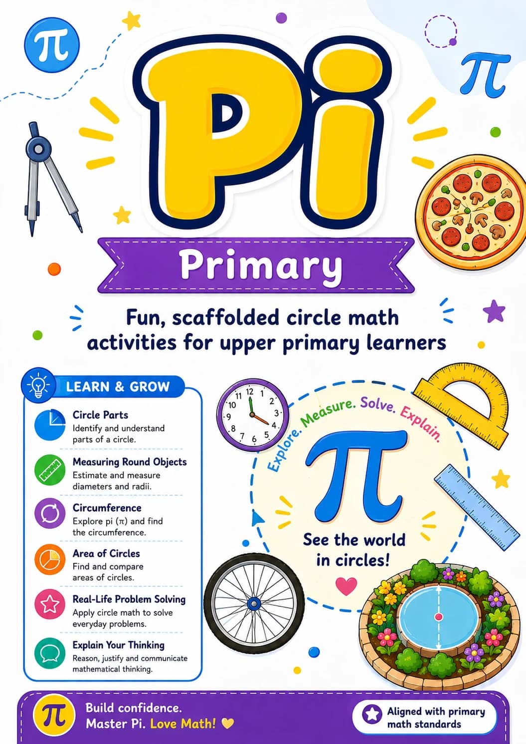 Pi Worksheet Pack printable cover