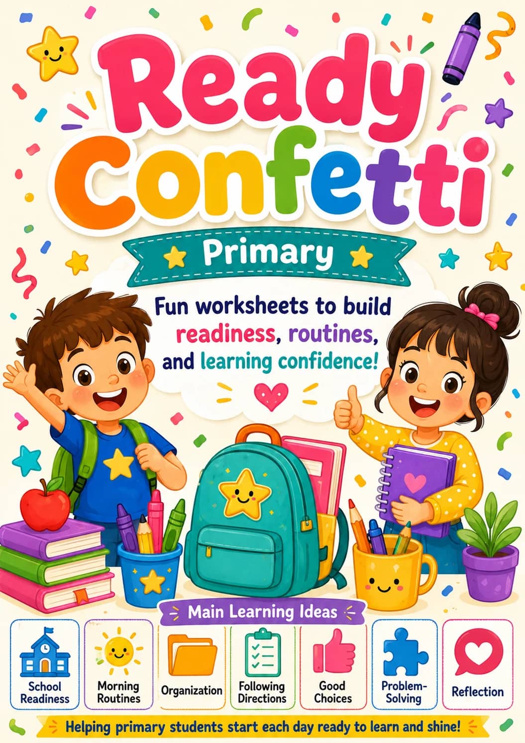 Ready Confetti Worksheet Pack printable cover