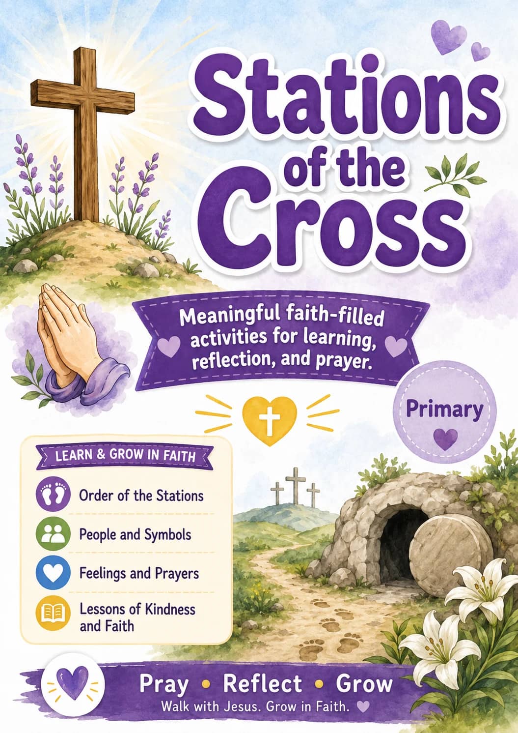 Stations of the Cross Worksheet Pack printable cover