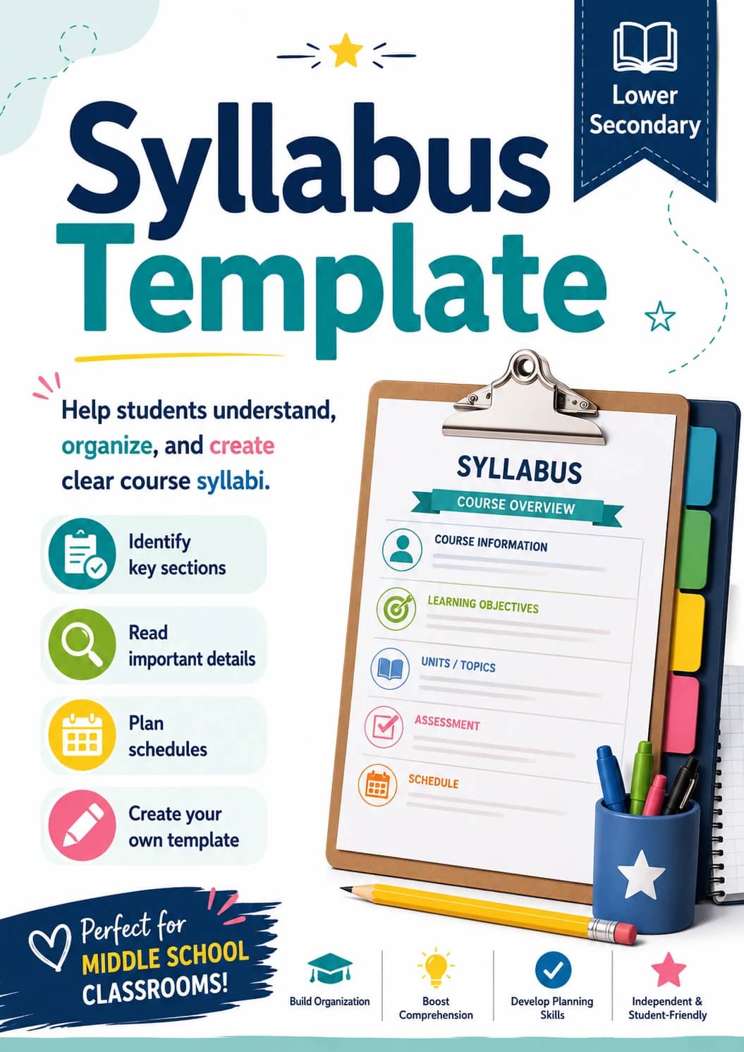 Syllabus Template Worksheet Pack printable cover