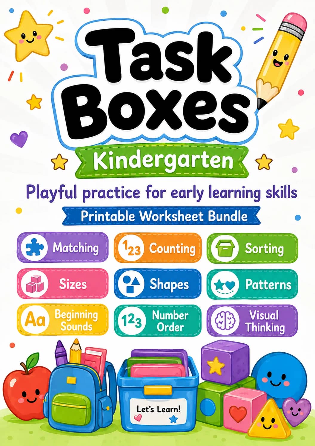 Task Boxes Worksheet Pack printable cover
