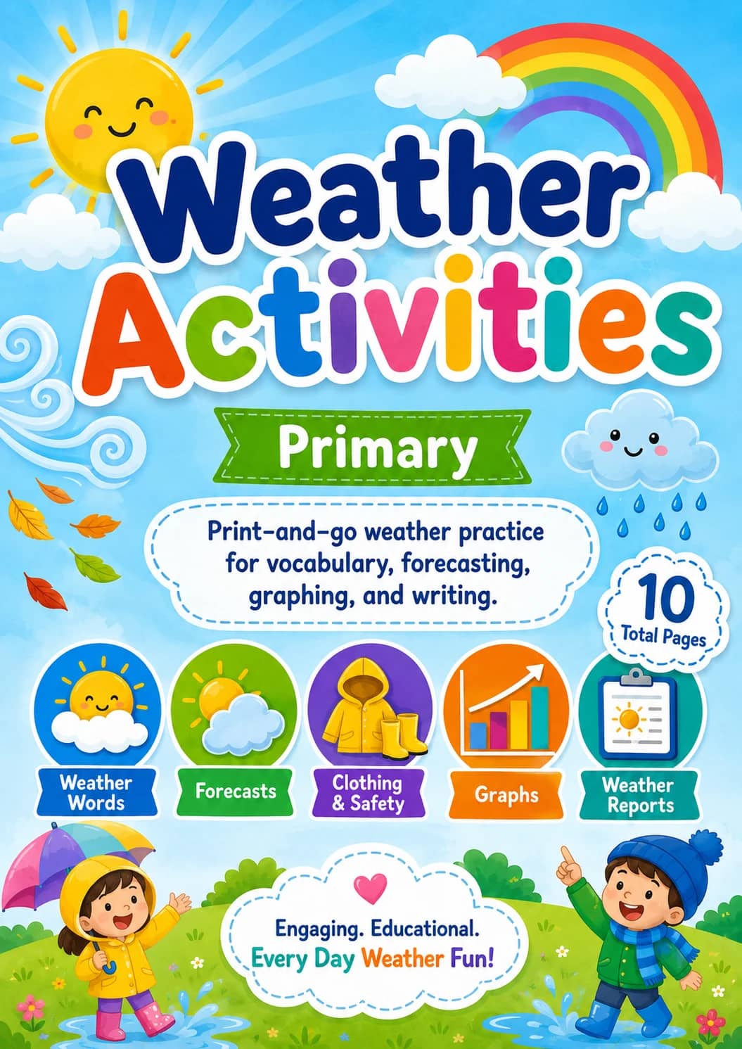 Weather Activities Worksheet Pack printable cover