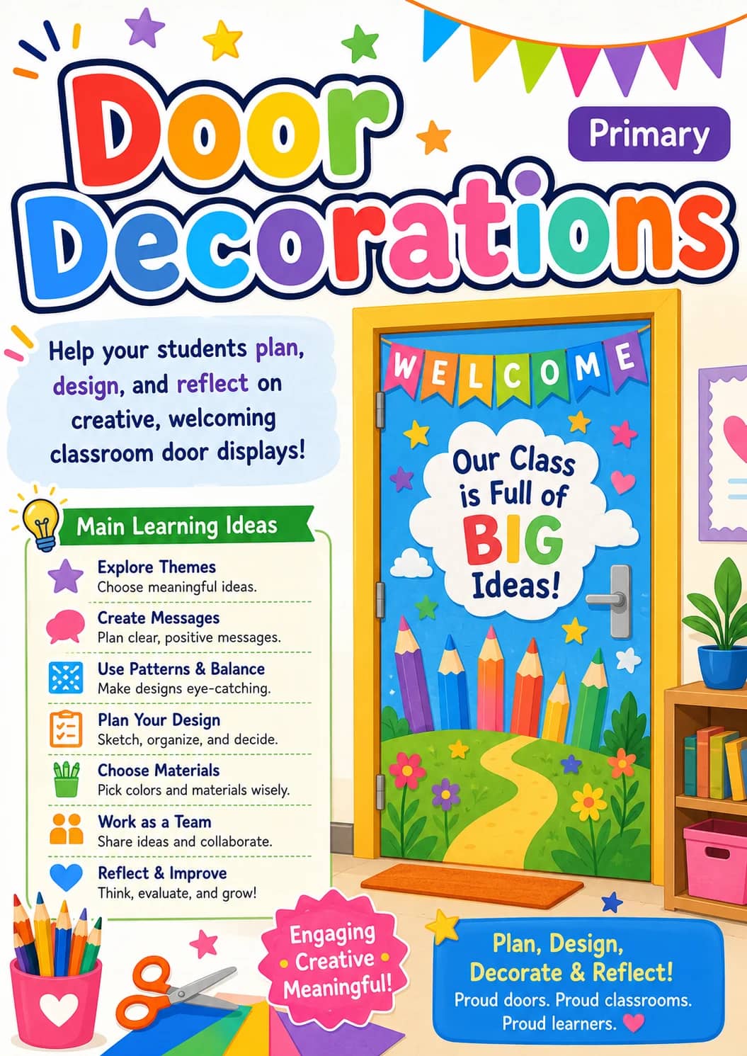 Door Decorations Worksheet Pack printable cover