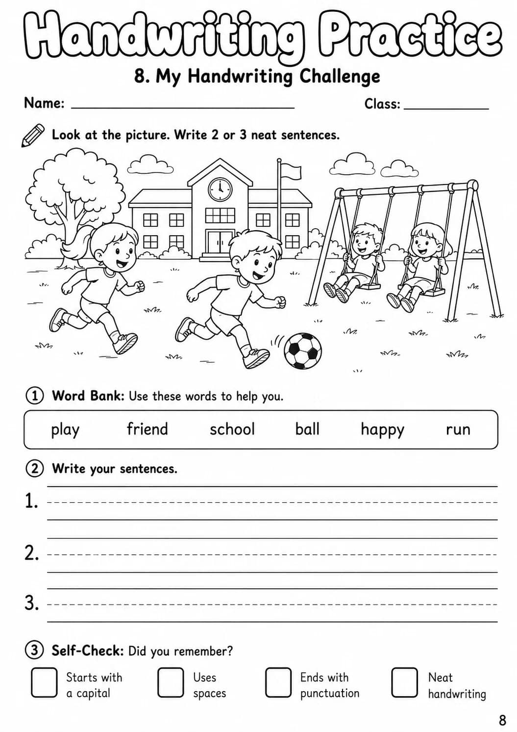Handwriting Practice Worksheet Pack printable cover